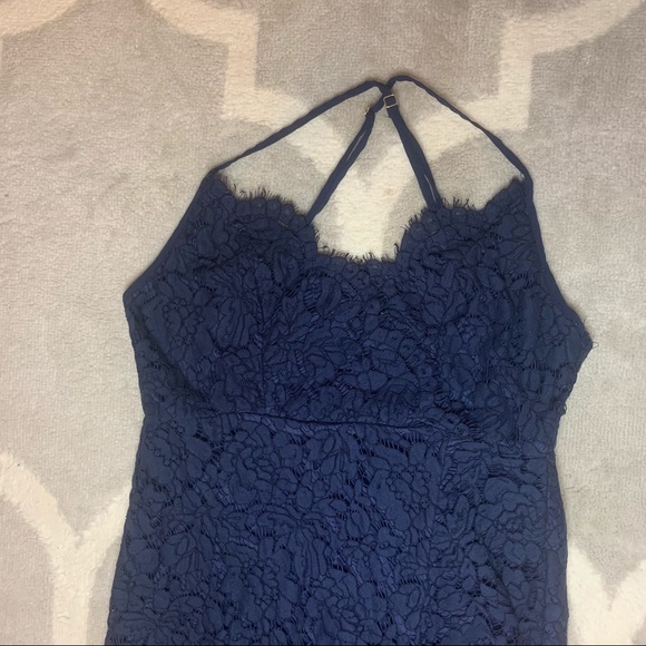 Flirting with Desire Navy Blue Lace Bodycon Dress SIZE SMALL - Picture 5 of 10